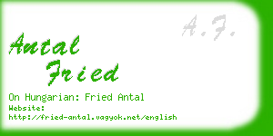 antal fried business card